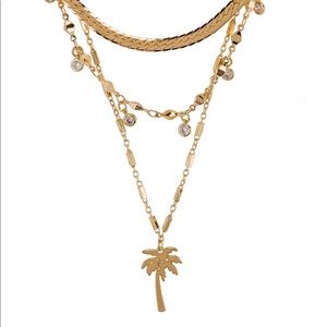 Ettika Palm tree layered necklace 🌴
